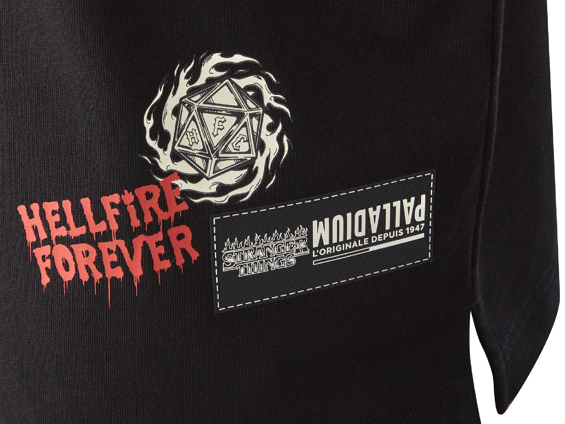 Áo Tay Ngắn Thể Thao Thời Trang UNISEX PALLADIUM HELL FIRE TEE STRANGER THINGS