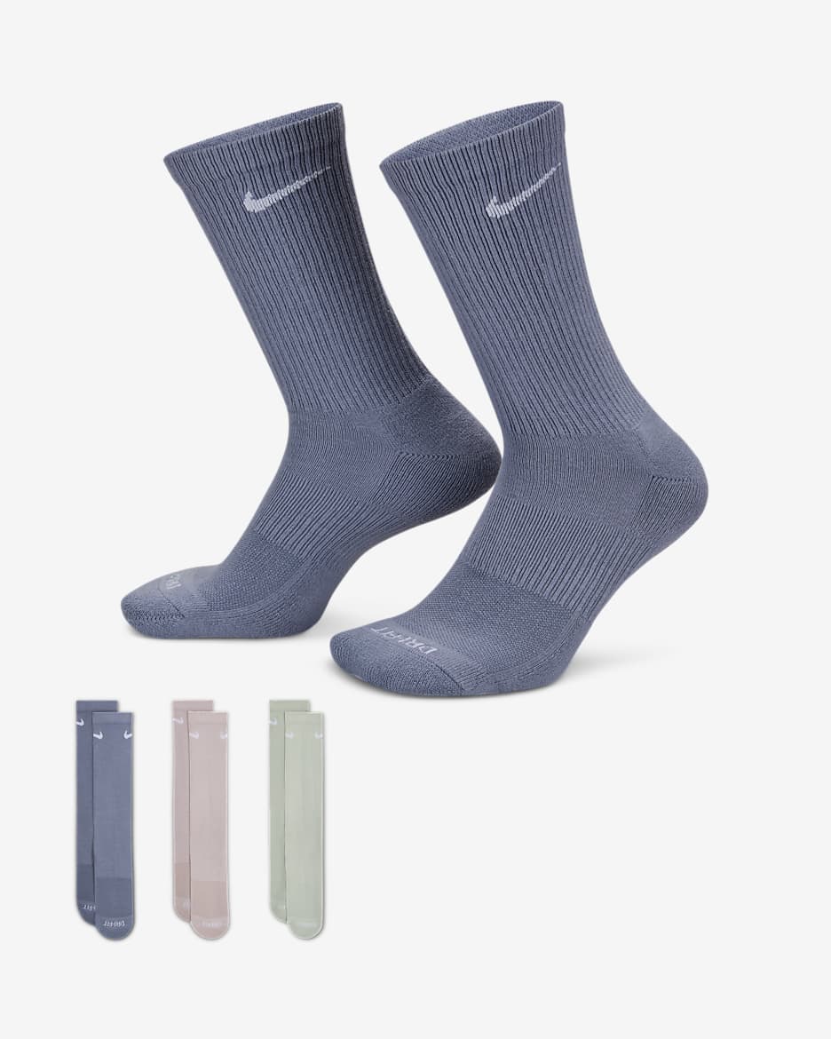 Vớ Thể Thao Unisex Nike U Nk Everyday Plus Cush Crew (3 đôi)