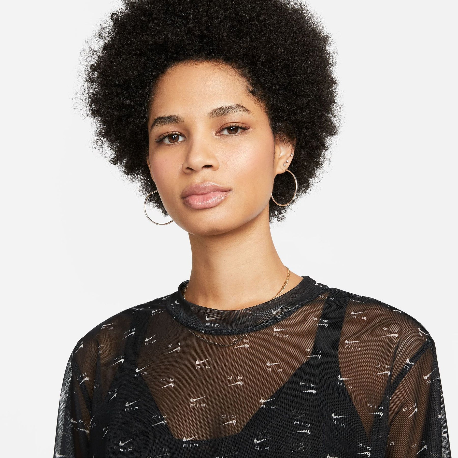 Áo Thể Thao Tay Ngắn Thời Trang Nữ Nike As W Nsw Air Aop Mesh Ss Crop