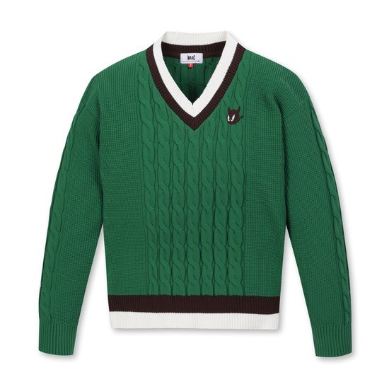 Áo Golf Nữ WAAC Women Cable Knit V-Neck Sweater