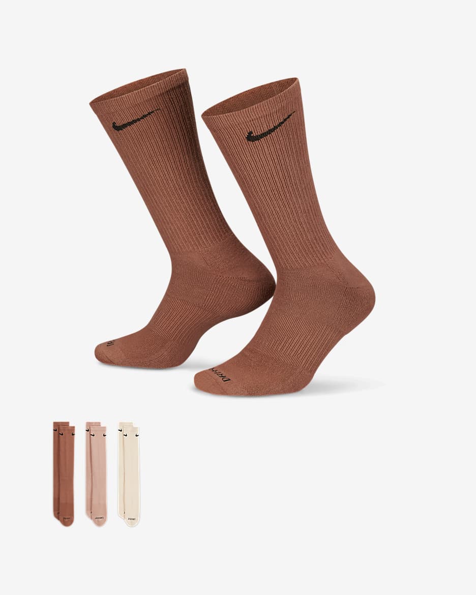 Vớ Thể Thao Unisex Nike U Nk Everyday Plus Cush Crew (3 đôi)