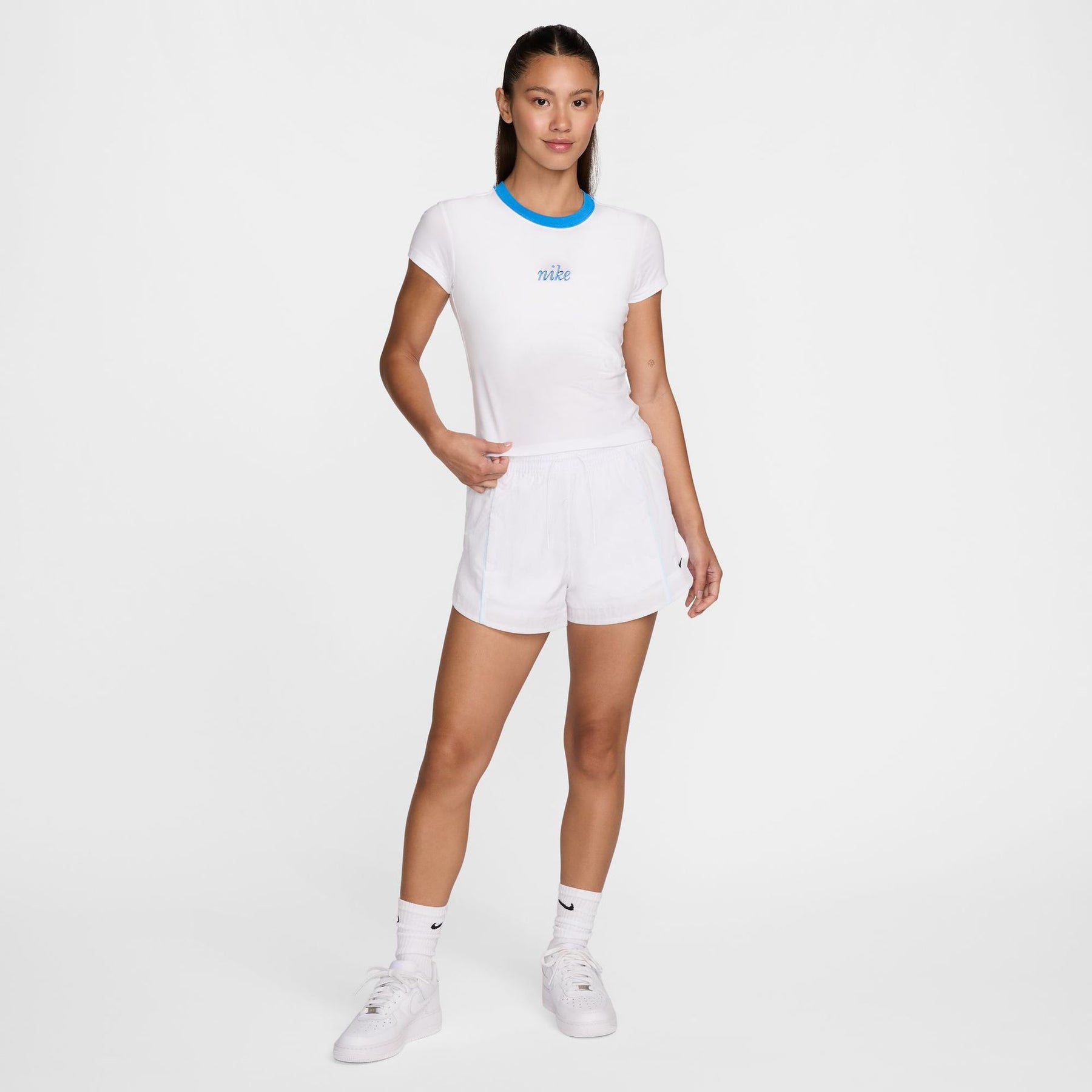 Áo Thể Thao Tay Ngắn Thời Trang Nữ Nike As W Nsw Nk Chll Knt Md Crp Wr