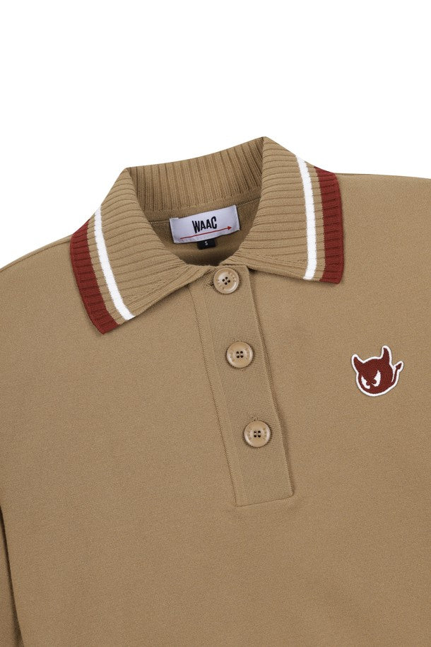 Áo Golf WAAC Nữ Tipping Collar Short Sleeves Sweater