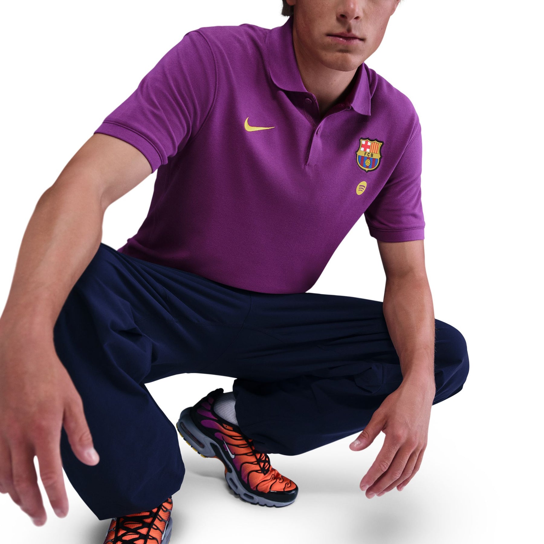 Áo Polo Tay Ngắn Thể Thao Bóng Đá Nam Nike Fcb The Nikepolo Df Slim 2.0