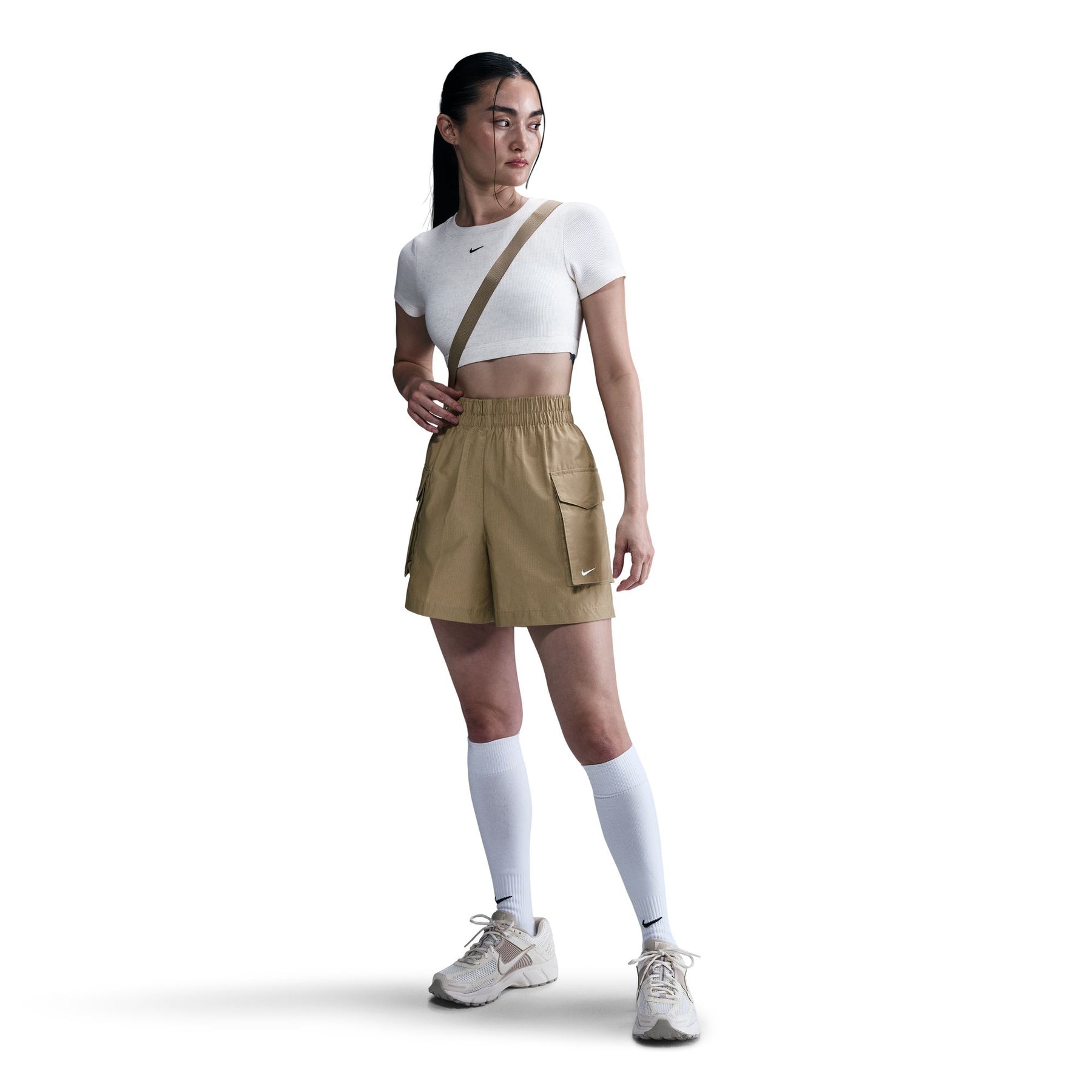 Quần ngắn Thể Thao Thời Trang Nữ NIKE AS W NSW ESSNTL WVN HR 5" CRGO
