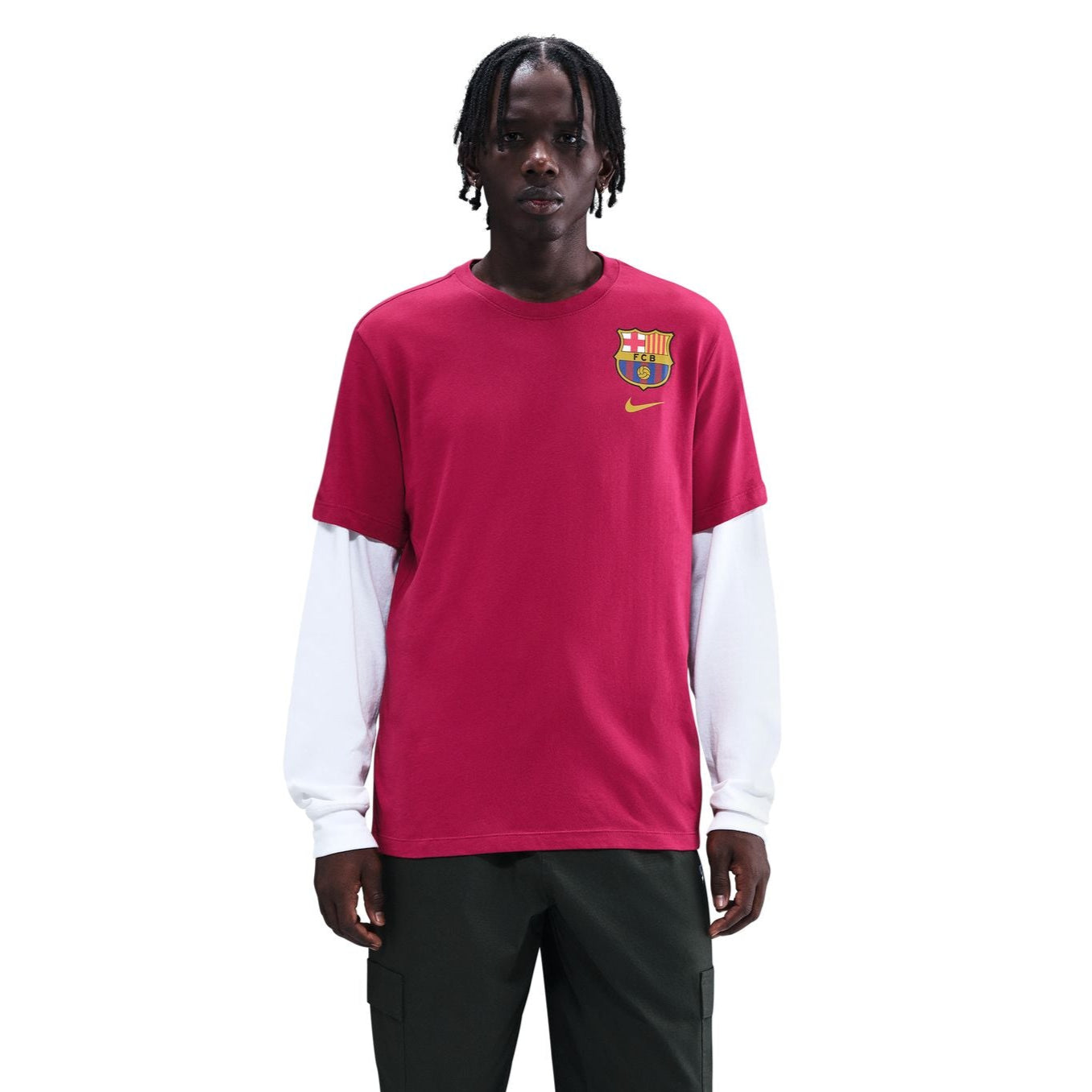 Áo Tay Ngắn Thể Thao Bóng Đá Nam Nike Fcb M Nk Crest Tee