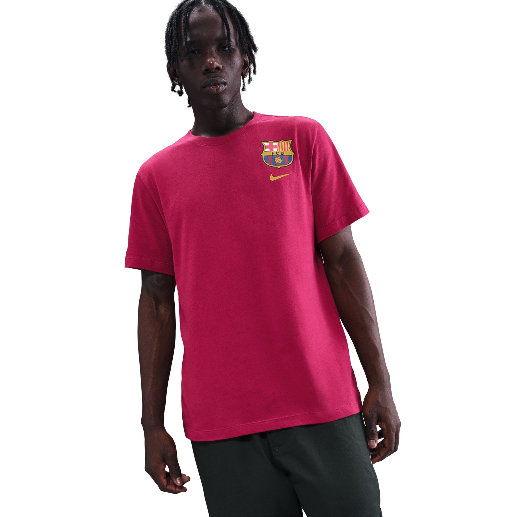 Áo Tay Ngắn Thể Thao Bóng Đá Nam Nike Fcb M Nk Crest Tee