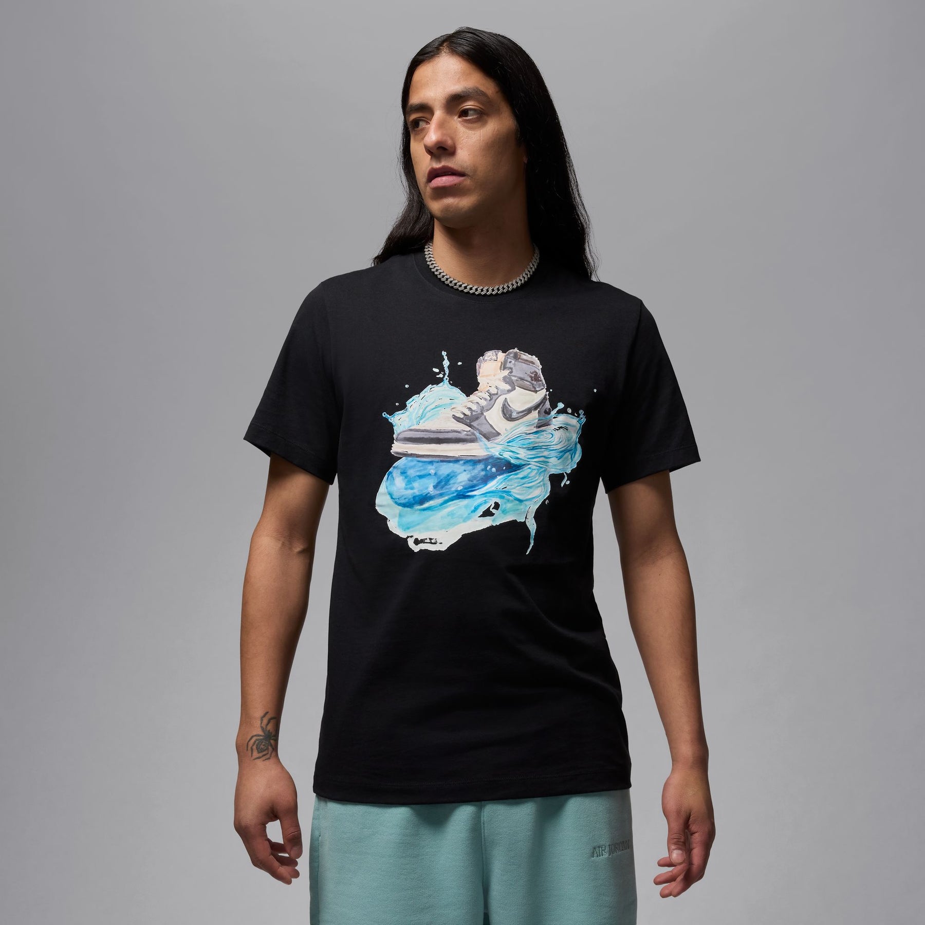 Áo Tay Ngắn Thể Thao Thời Trang Nam Nike M J Flt Ess Aj1 Ss Crew