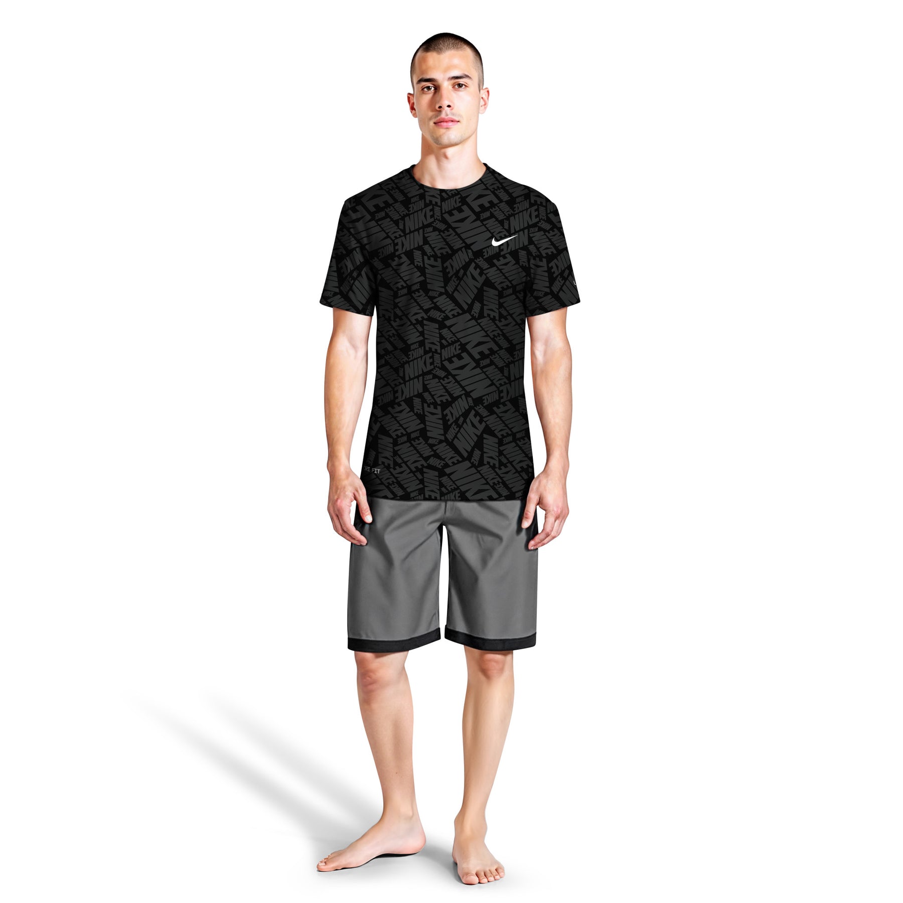 Áo Bơi Thể Thao Nam Nike Swim Nike Fall Embossed Hydro Short Sleeve Hydroguard