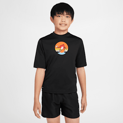 Áo Bơi Thể Thao Bé Trai Nike Swim Short Sleeve Hydroguard