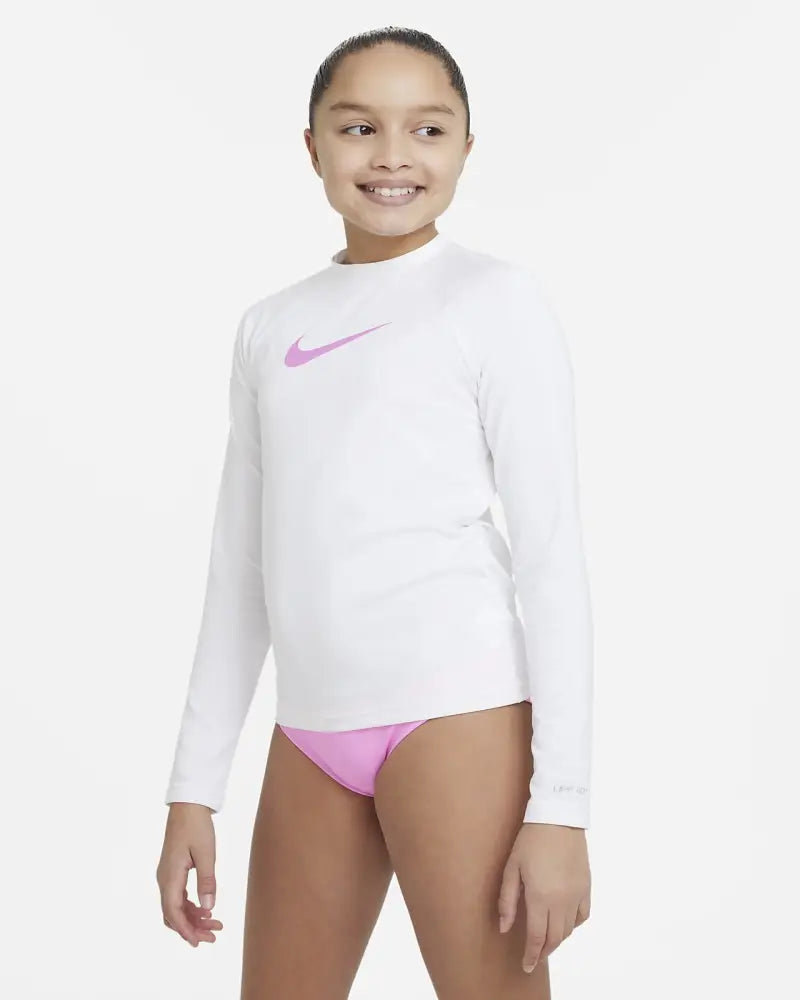 Áo Bi Bé Gái Nike Swim Long Sleeve Hydrogua Trng / M