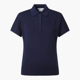 Áo Golf Descente N [Se]Short Sleeve Knit Xanh Navy / 3Xs Tay Ngn