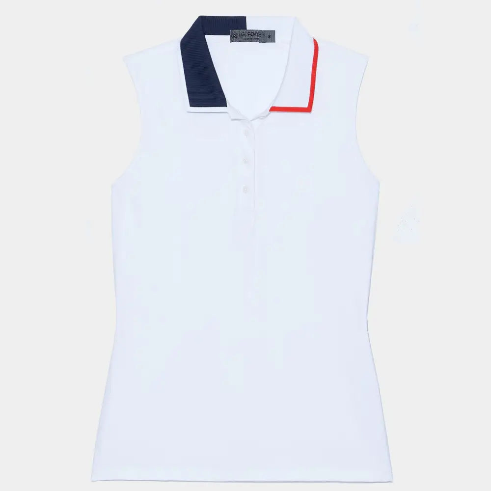 Áo Polo Tay Ngn Golf G/Fore N Contrast Collar Silky Tech Nylon Sleeveless Trng / L