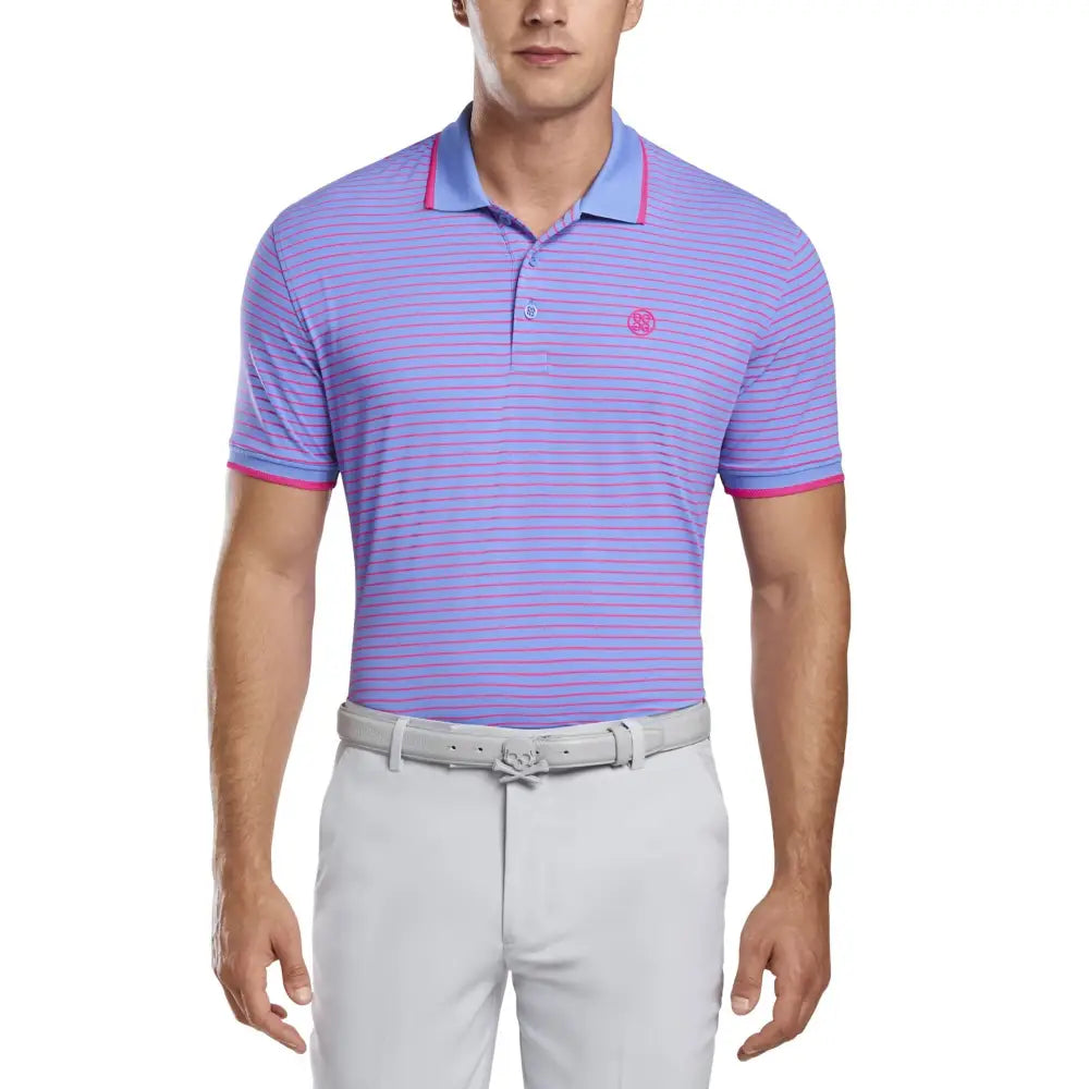 Áo Polo Tay Ngn Th Thao G/Fore Nam Perforated Wide Stripe Golf