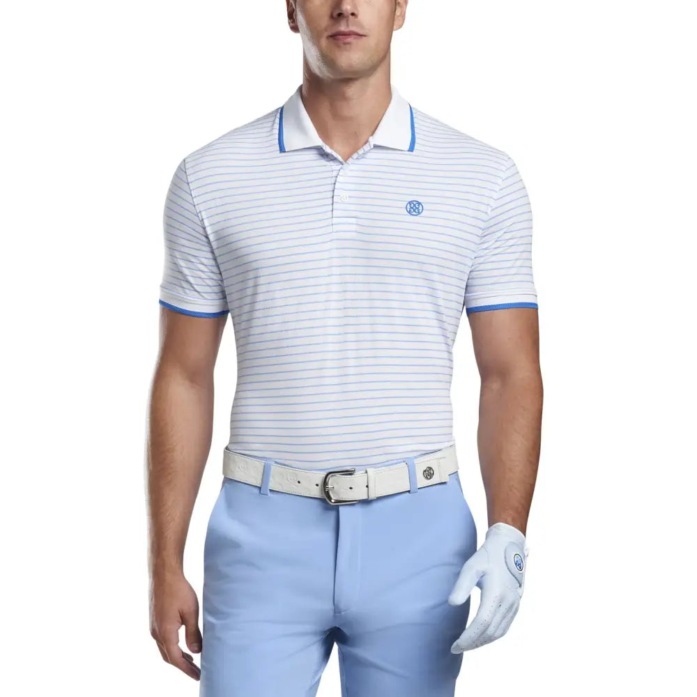 Áo Polo Tay Ngn Th Thao G/Fore Nam Perforated Wide Stripe Golf