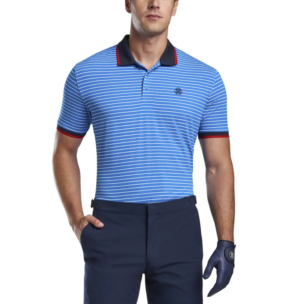 Áo Polo Tay Ngn Th Thao G/Fore Nam Perforated Wide Stripe Golf