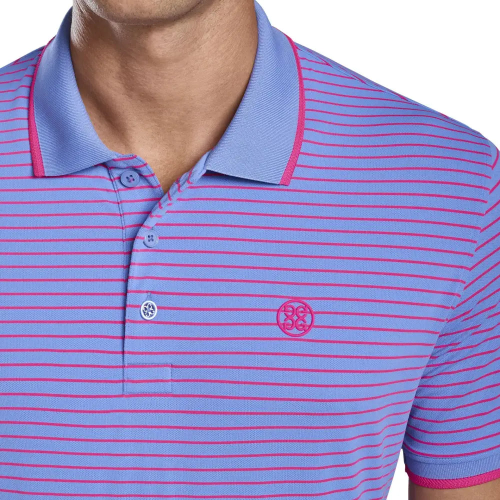Áo Polo Tay Ngn Th Thao G/Fore Nam Perforated Wide Stripe Xanh Thiên Thanh / L Golf