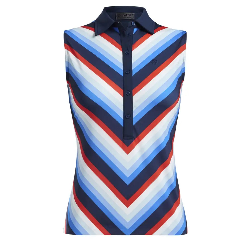 Áo Polo Tay Ngn Th Thao G/Fore N Chevron Stripe Sleevlss Golf