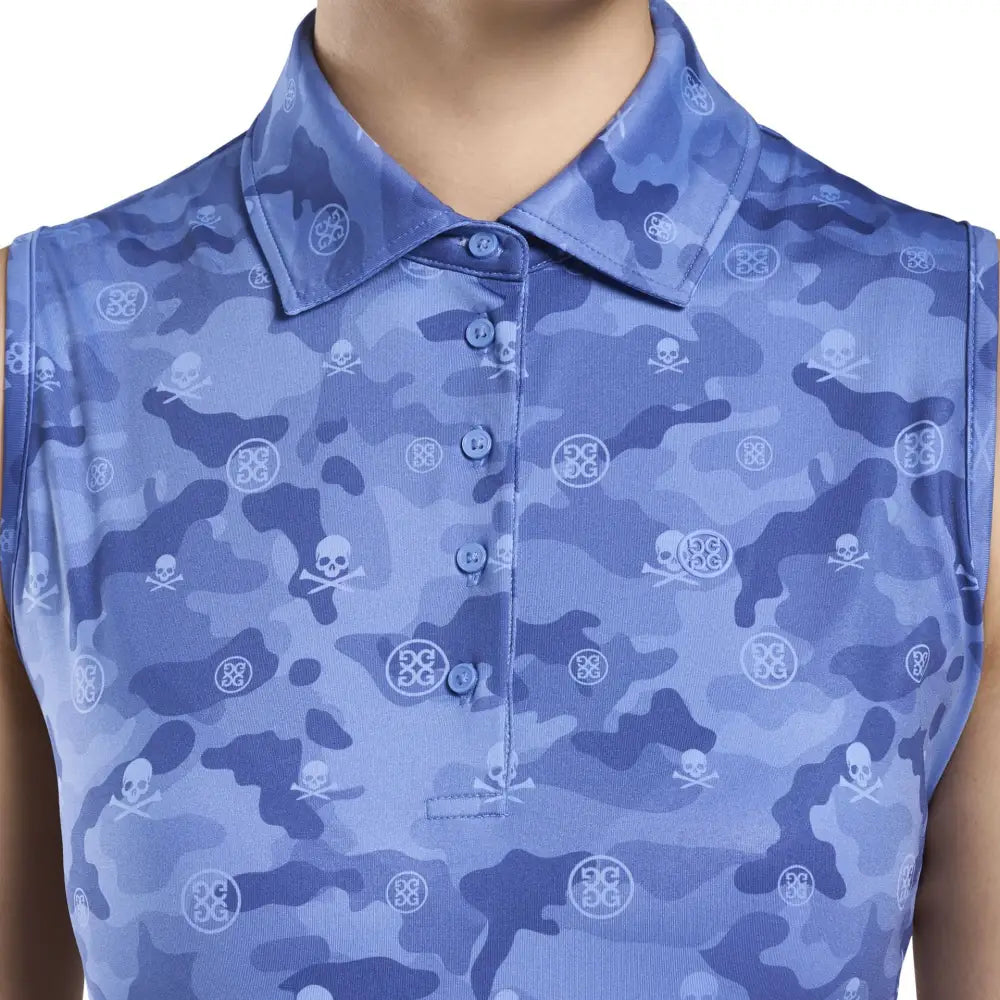 Áo Polo Tay Ngn Th Thao G/Fore N Icon Camo Sleeveless Xanh Thiên Thanh / L Golf