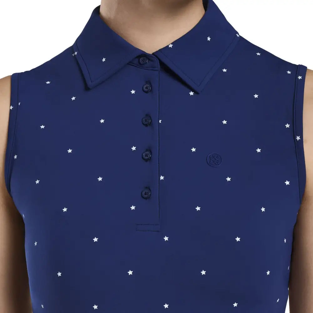 Áo Polo Tay Ngn Th Thao G/Fore N Star Print Sleevless Xanh Mc / M Golf