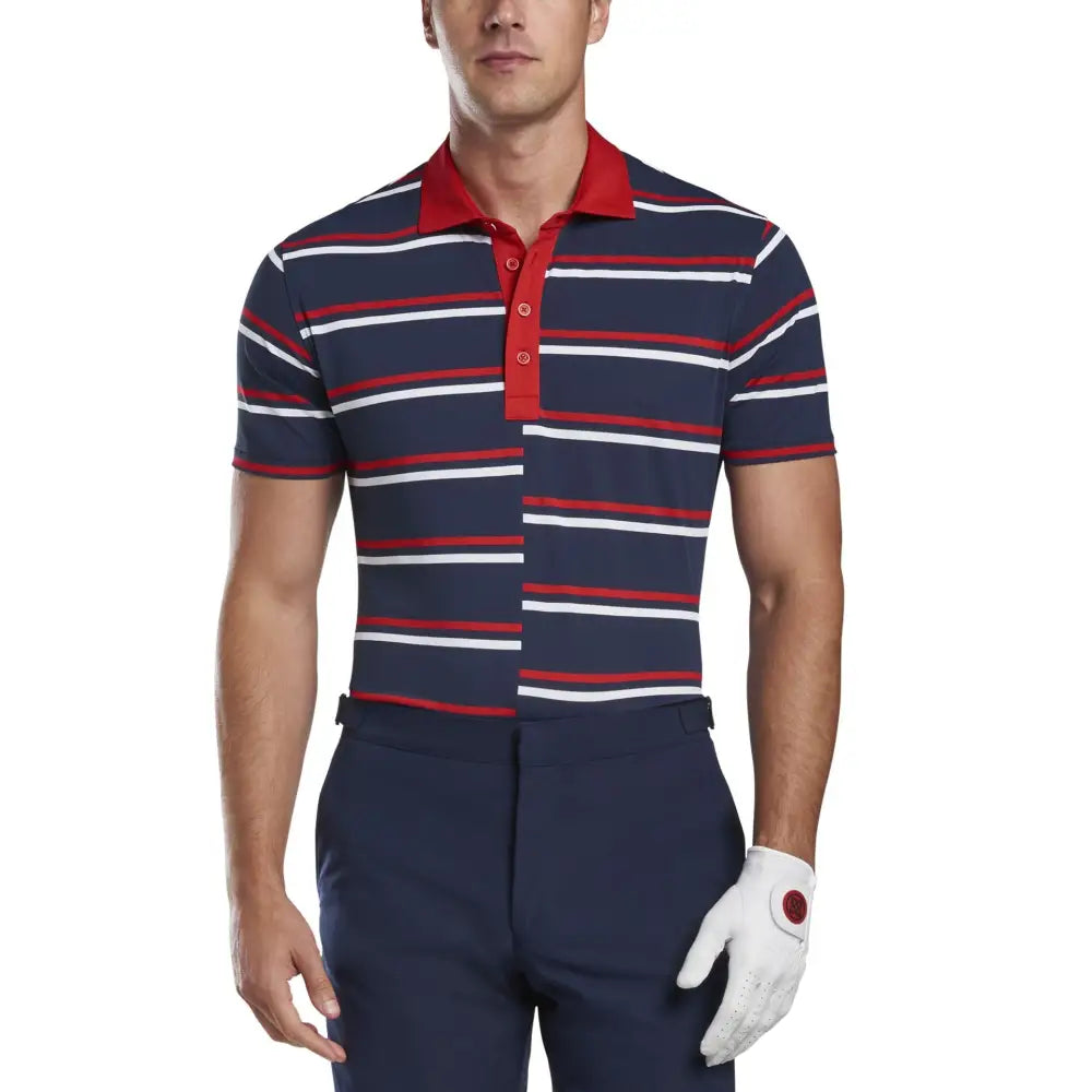 Áo Polo Tay Ngn Th Thao Nam G/Fore Offset Stripe