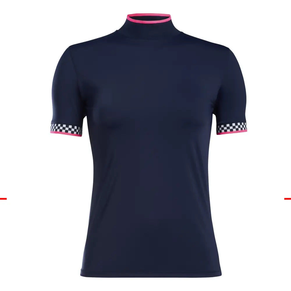 Áo Tay Ngn Th Thao G/Fore N Womens Tops W/Feather Weight Mock Neck Xanh Tía / Xs Golf