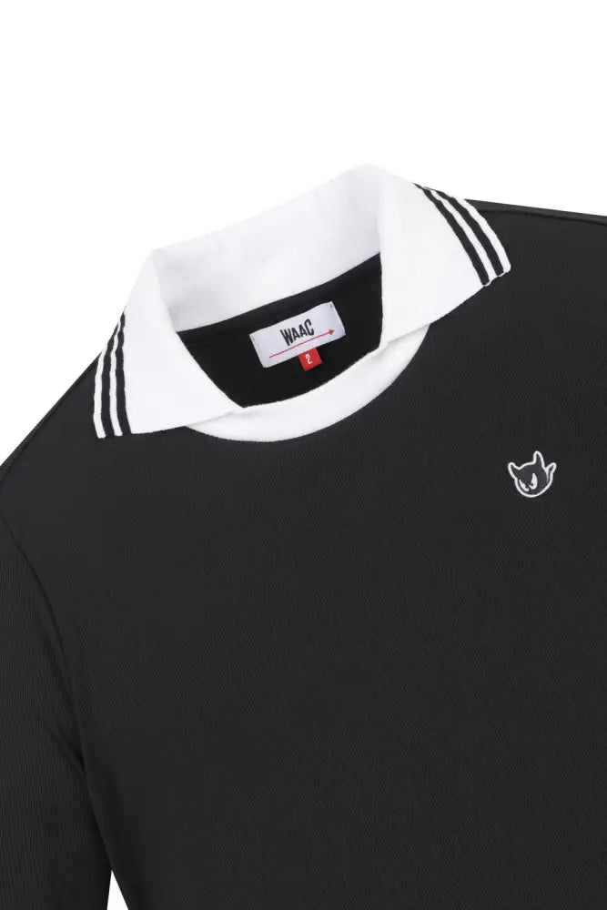 Áo thể thao Nữ WAAC ribbed SS collar neck T-shirts ,Góc 12