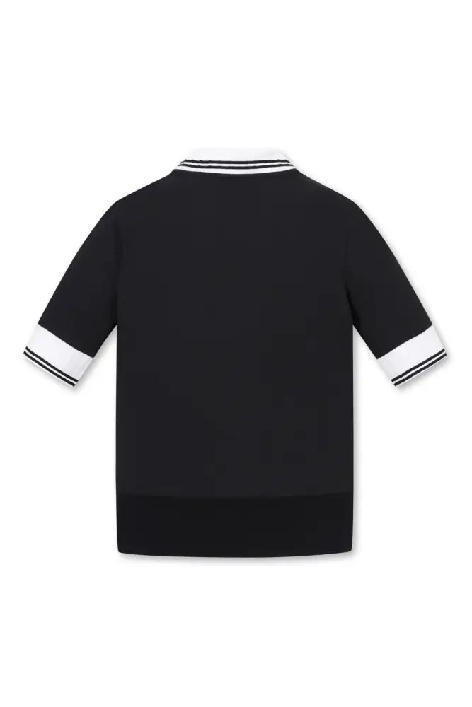Áo thể thao Nữ WAAC ribbed SS collar neck T-shirts ,Góc 11