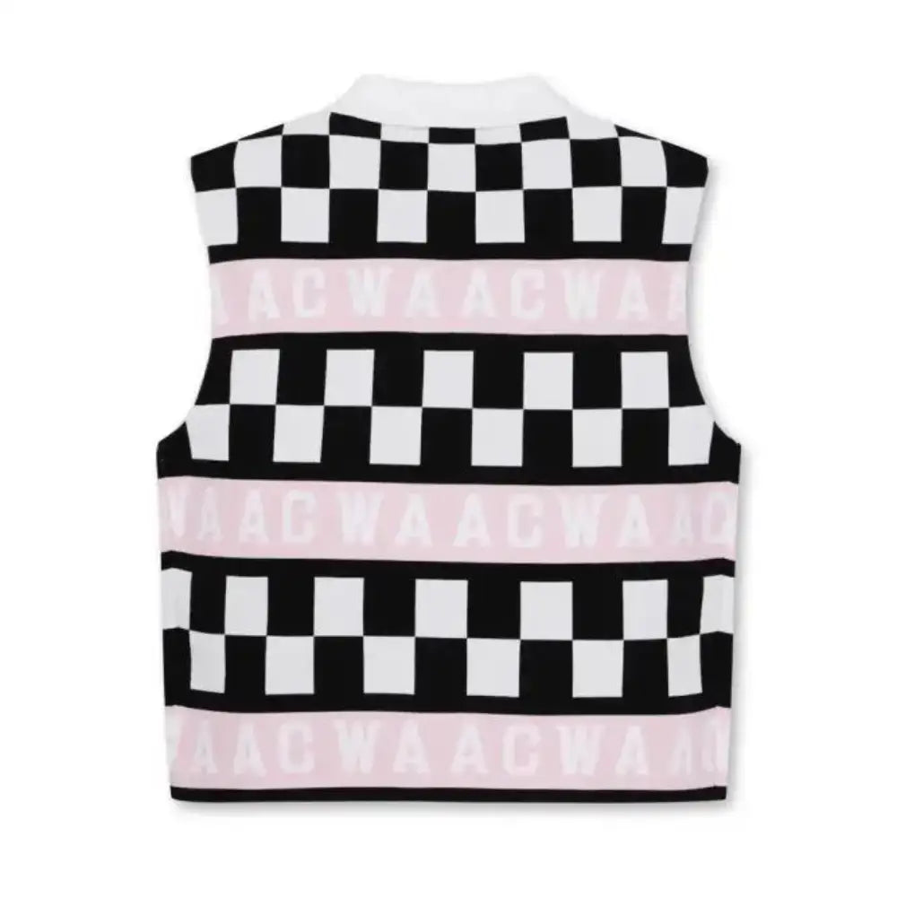 Áo Th Thao Waac N Checker Knit Top Tay Ngn Golf