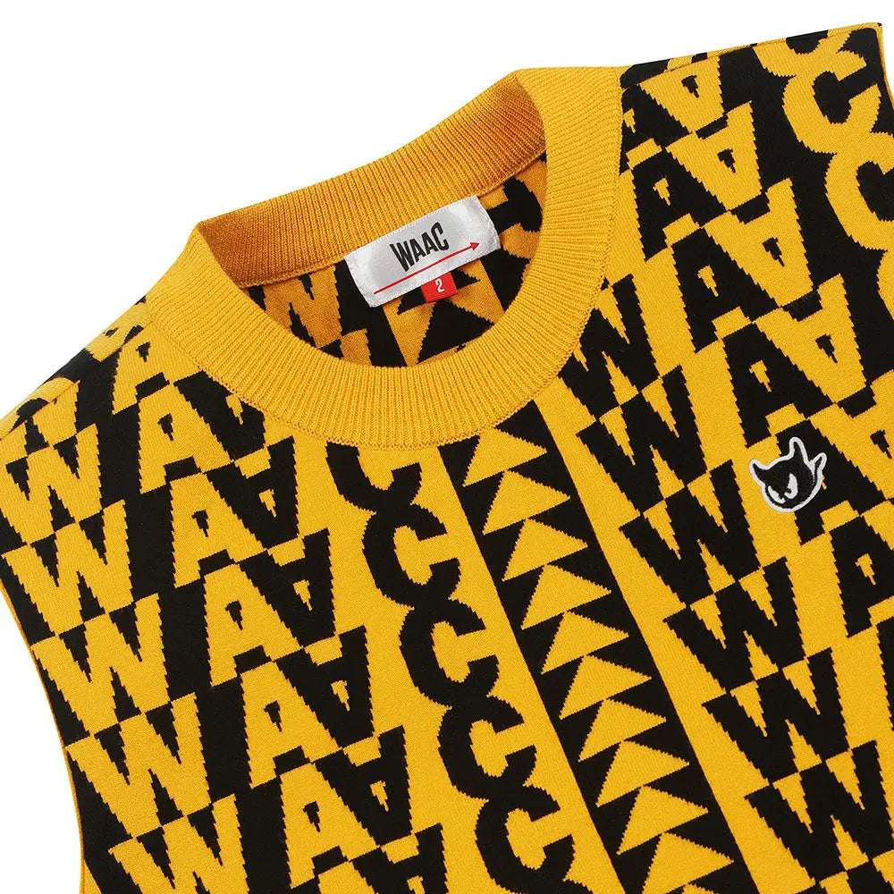 Áo Th Thao Waac N W Fall Logo Pattern Knit Vest Tay Ngn Golf