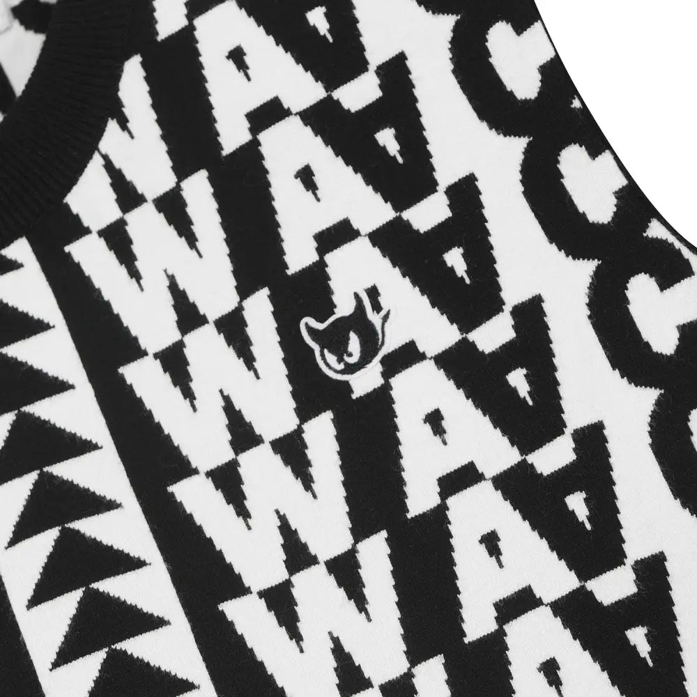 Áo Th Thao Waac N W Fall Logo Pattern Knit Vest Tay Ngn Golf