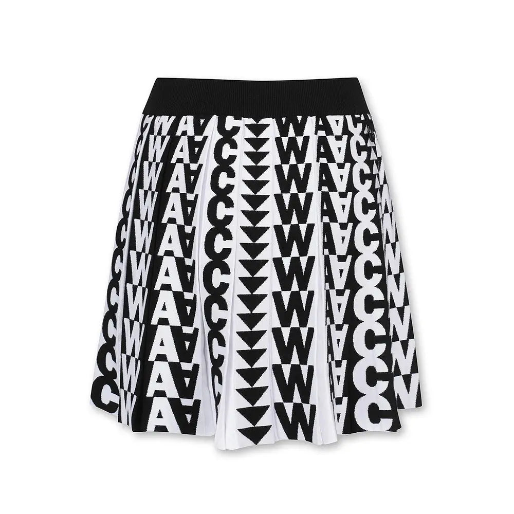 Chân Váy Th Thao Waac N W Fall Logo Pattern Knit Pleats Skirt Golf
