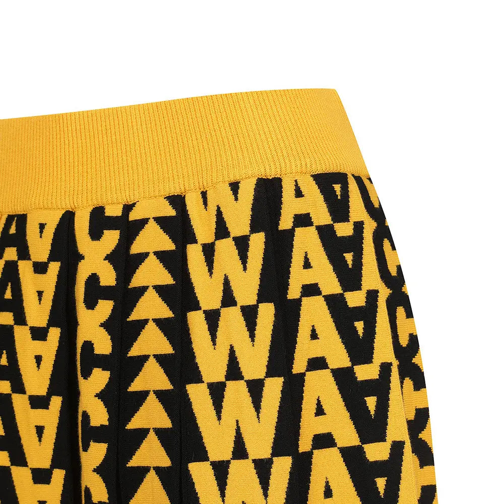 Chân Váy Th Thao Waac N W Fall Logo Pattern Knit Pleats Skirt Golf