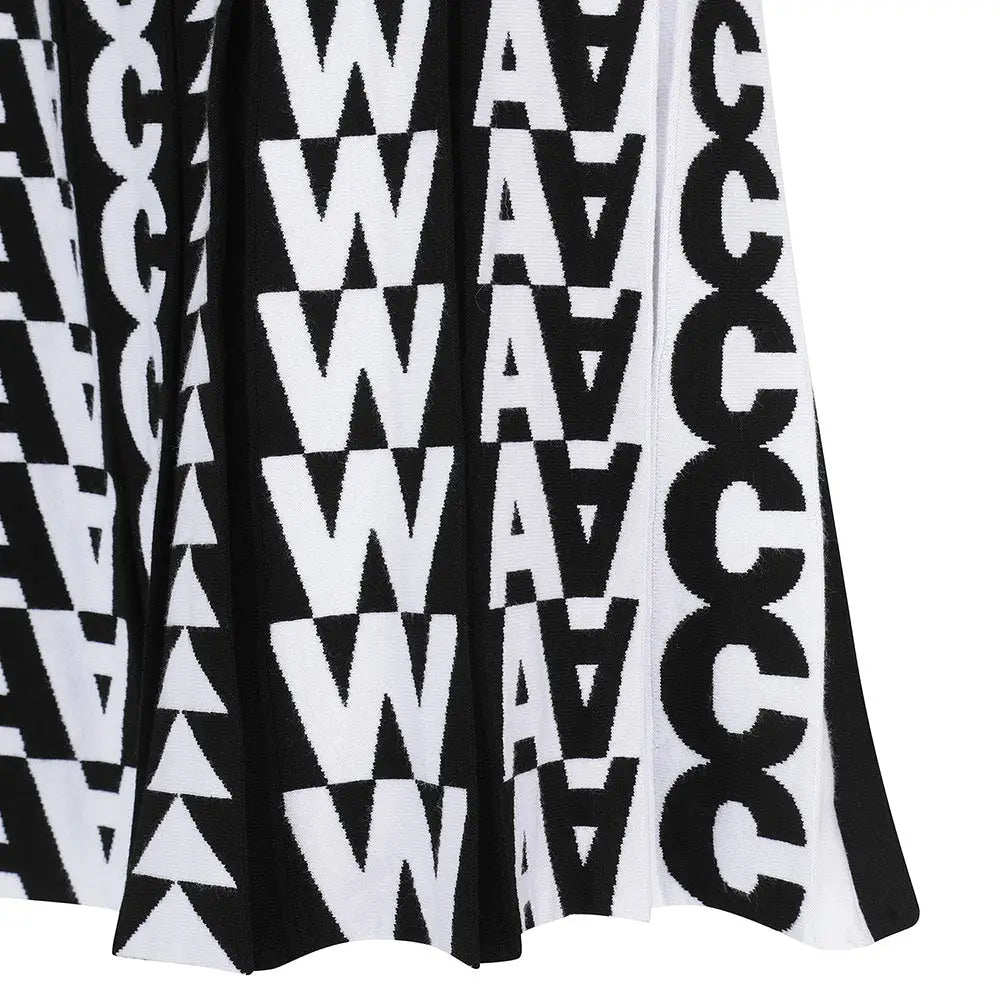 Chân Váy Th Thao Waac N W Fall Logo Pattern Knit Pleats Skirt Golf