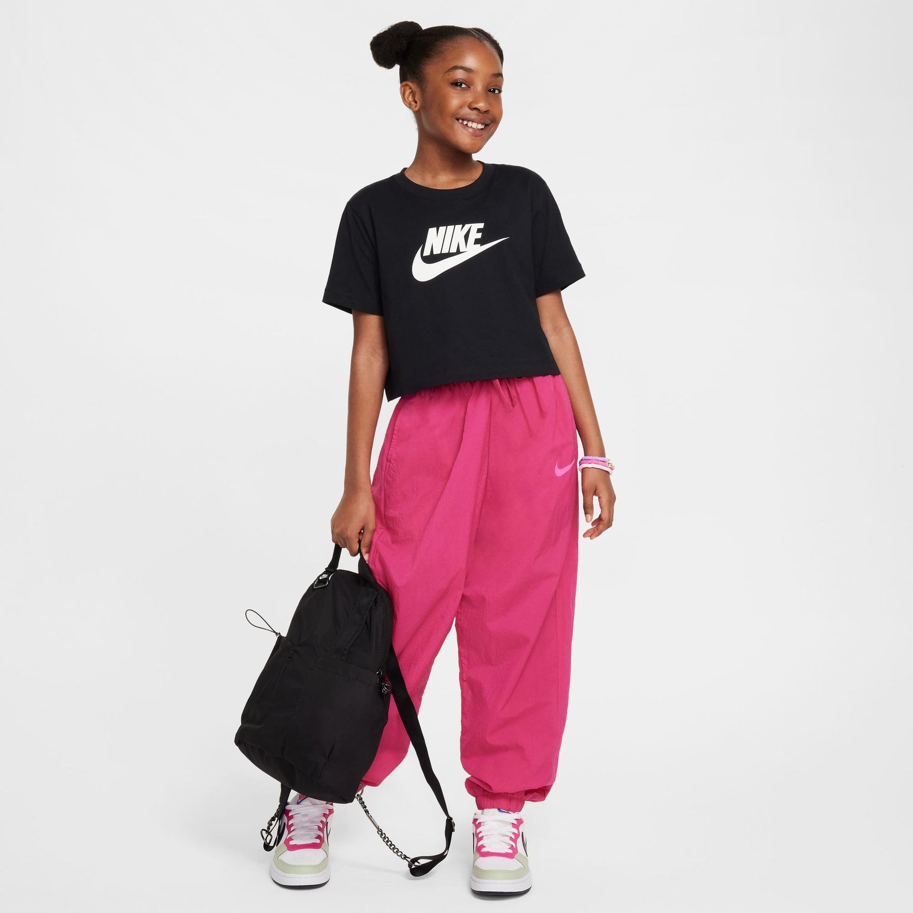 Áo Thể Thao Tay Ngắn Thời Trang Trẻ Em Nữ Nike G Nsw Tee Crop Futura Hbr