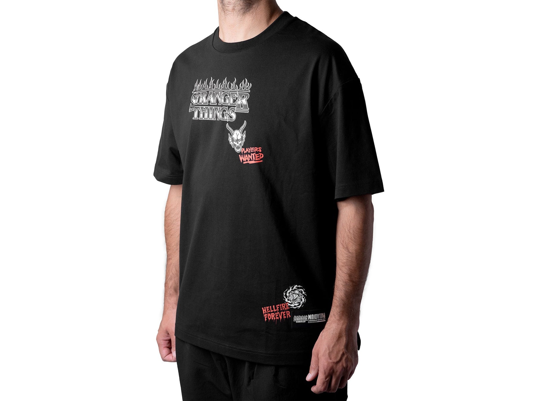 Áo tay ngắn thể thao thời trang UNISEX PALLADIUM HELL FIRE TEE STRANGER THING COLLAB