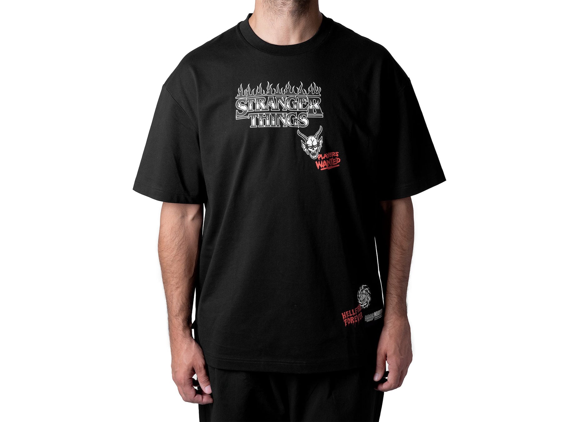 Áo tay ngắn thể thao thời trang UNISEX PALLADIUM HELL FIRE TEE STRANGER THING COLLAB