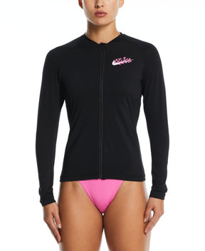 Áo bơi Nữ NIKE SWIM Nike Logo Long Sleeve Zip Hydroguard