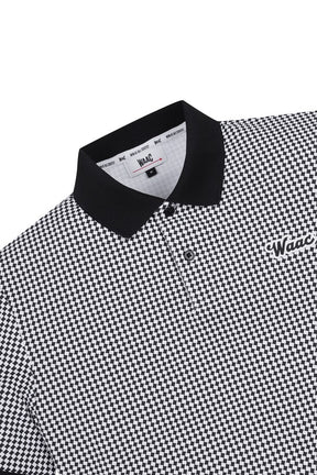 Áo Golf WAAC Nam Argyle Patterned SS Polo