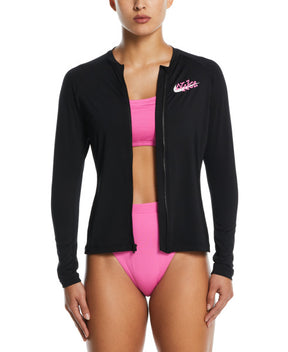 Áo bơi Nữ NIKE SWIM Nike Logo Long Sleeve Zip Hydroguard