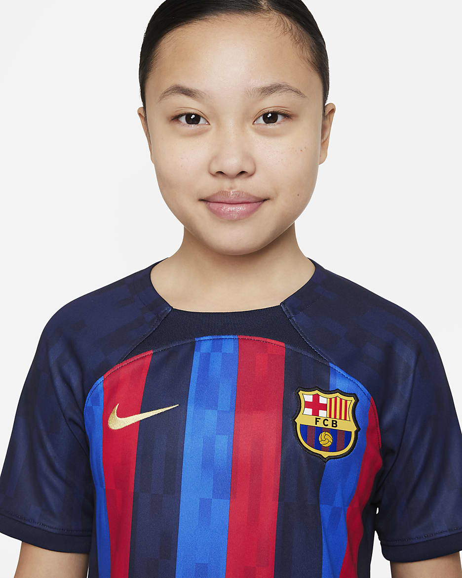 Áo Thể Thao Tay Ngắn Trẻ Em Unisex Nike Fcb Y Nk Df Stad Jsy Ss Hm