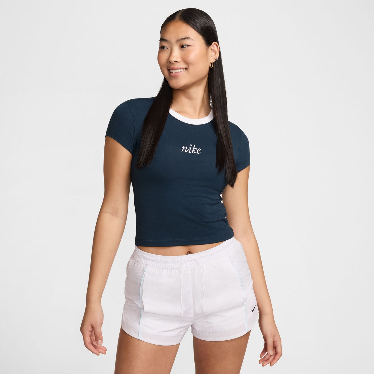 Áo Thể Thao Tay Ngắn Thời Trang Nữ Nike As W Nsw Nk Chll Knt Md Crp Wr