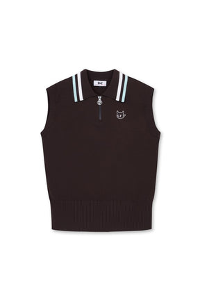 Áo Golf WAAC Nữ Tipping Half Zip Knit Sleeveless