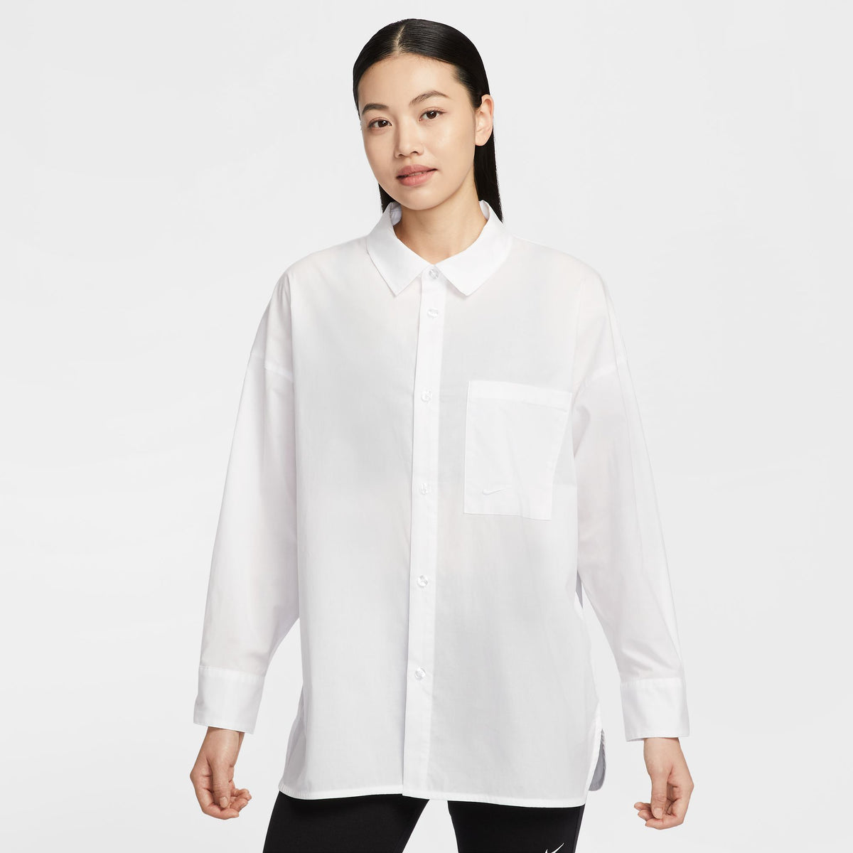 Áo Tay Dài Thể Thao Thời Trang Nữ Nike As W Nsw Nk Chll Ppln Ls Btn T
