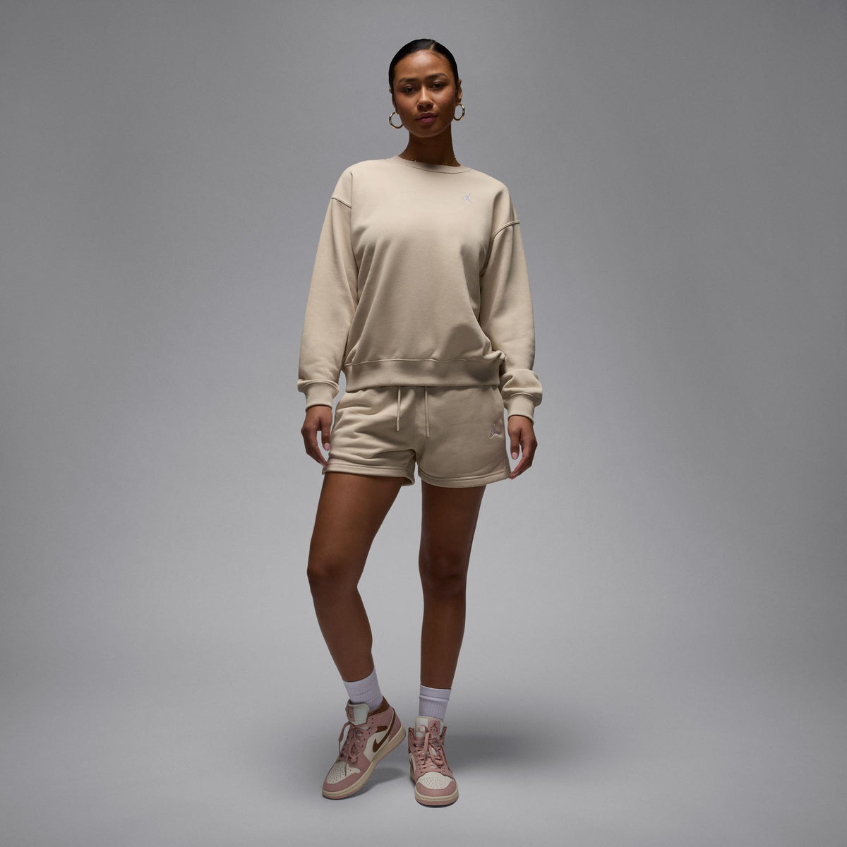 Áo Tay Dài Thể Thao Thời Trang Nữ Nike W J Brk Flc Ft Crew 24