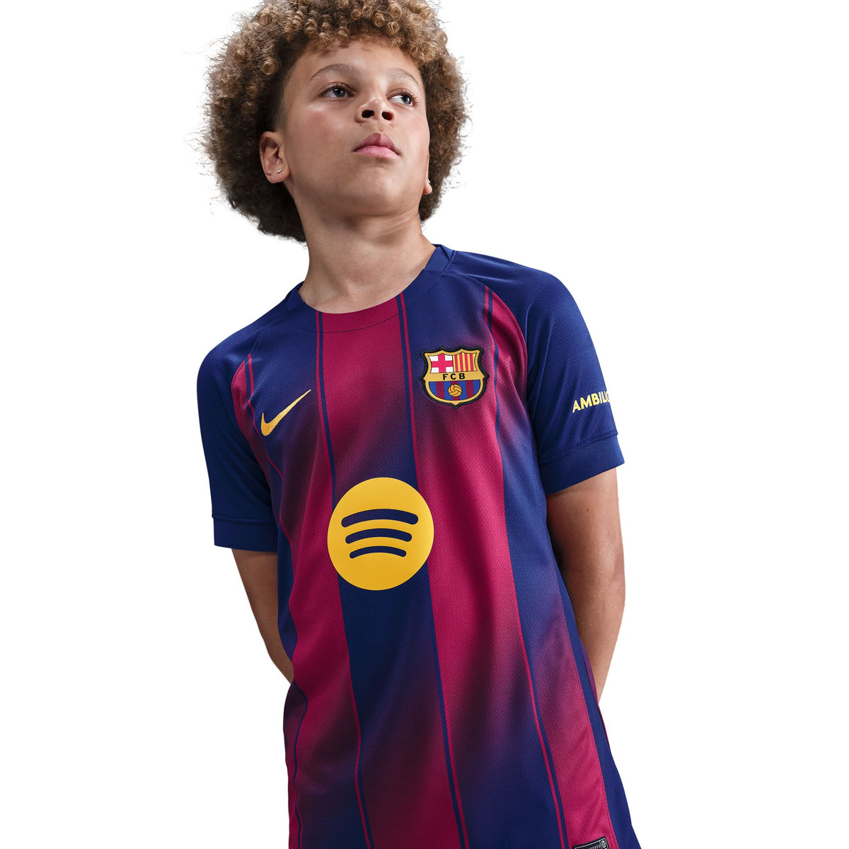 Áo Tay Ngắn Thể Thao Bóng Đá Trẻ Em Unisex Nike Fcb Y Nk Df Jsy Ss Stad Hm