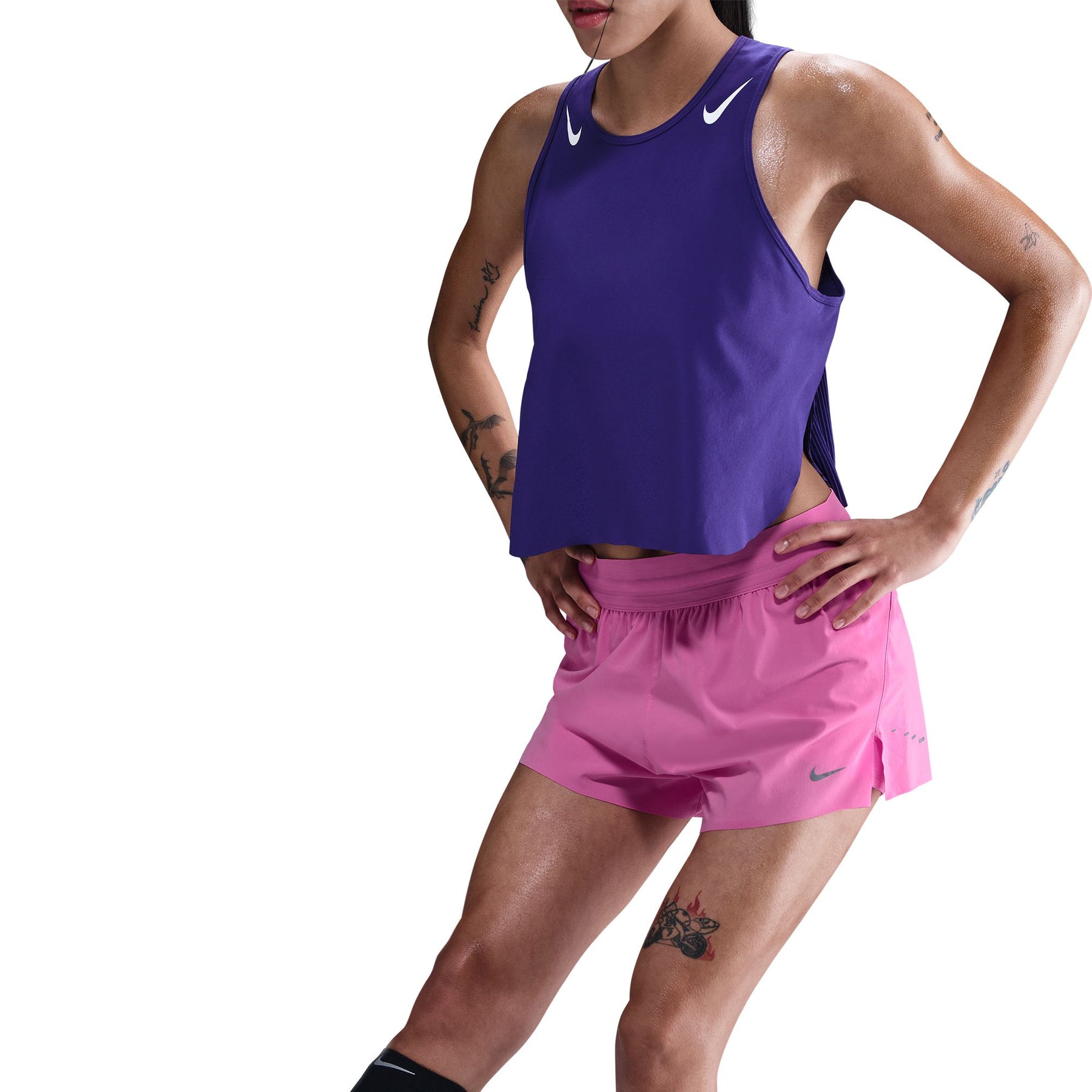 Quần Ngắn Thể Thao Chạy Bộ Nữ Nike As W Nk Swift Df Mr 2N1 Shrt