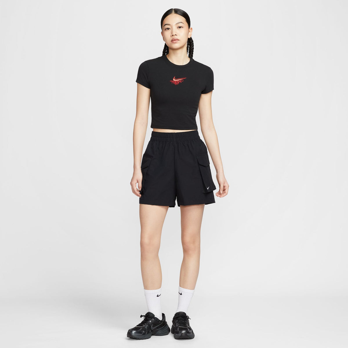 Quần ngắn Thể Thao Thời Trang Nữ NIKE AS W NSW ESSNTL WVN HR 5" CRGO