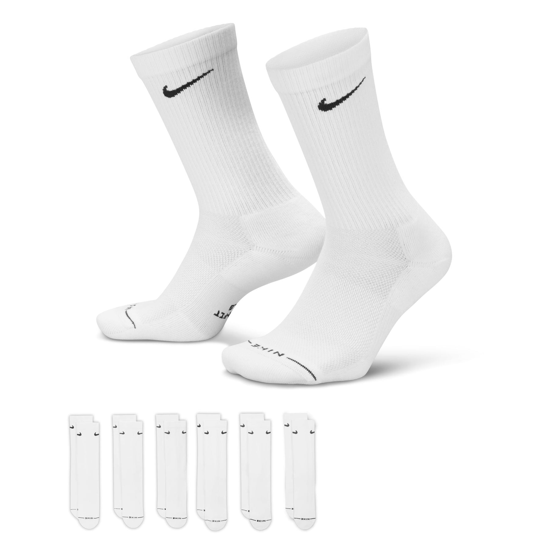 Vớ Thể Thao Thời Trang Unisex Nike U Nk Ed Elvd Crw 6P - 144 ( 6 Đôi)