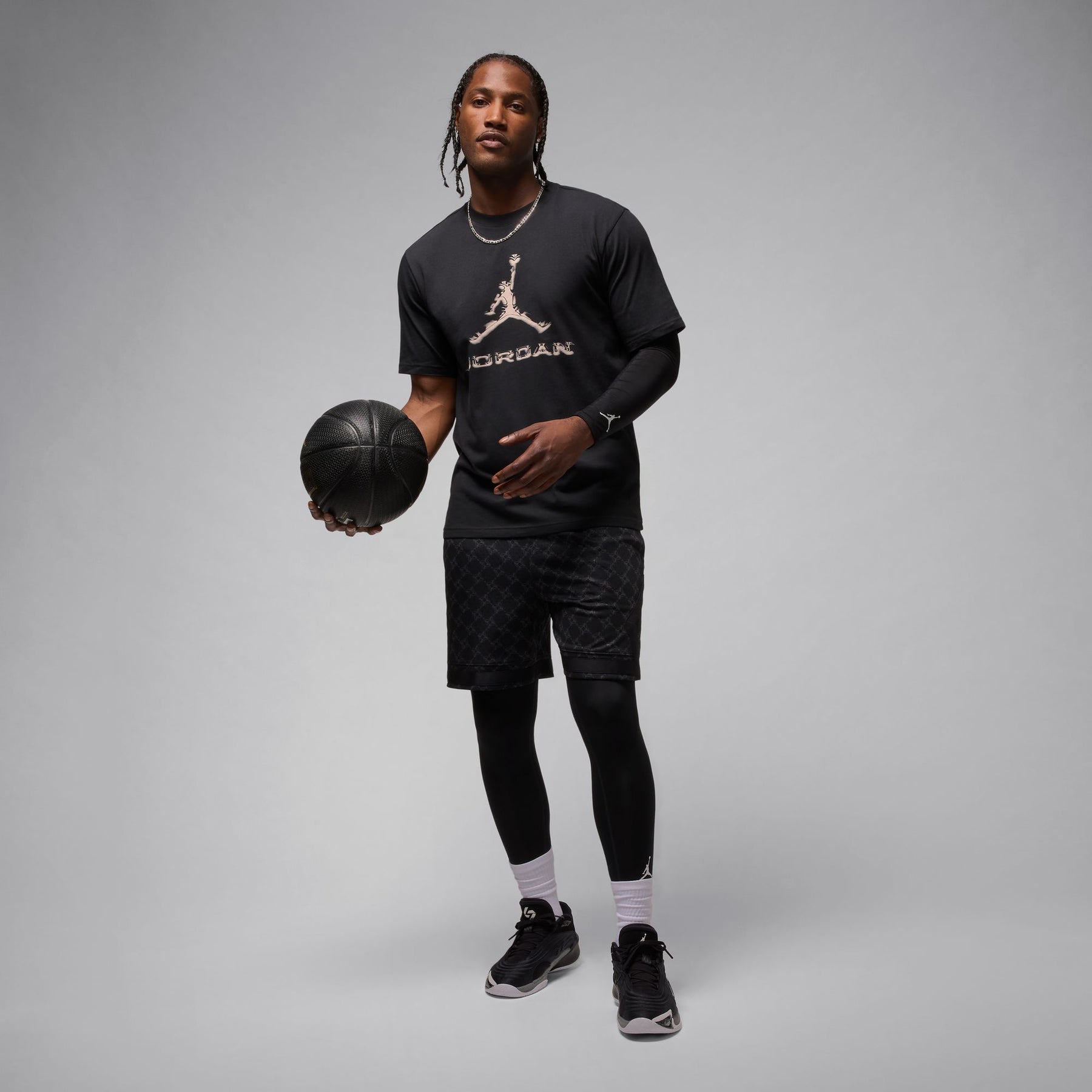 Áo Tay Ngắn Thể Thao Bóng Rổ Nam Nike M J Df Jd Sprt Brnd Ss Crew